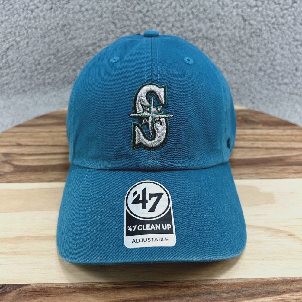 '47 Brand Seattle Mariners Adjustable Clean Up Blue Hat Cap MLB